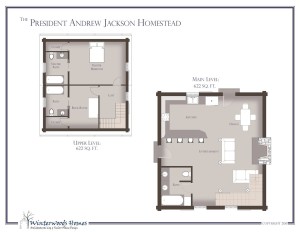 The Andrew Jackson Homestead cottage home floorplan