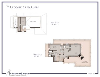 Crooked Creek cabin floorplan