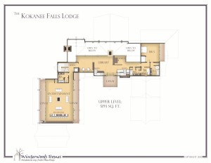 Kokanee Falls Lodge cabin floorplan upper level