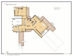 The Ironwood cabin floorplan design