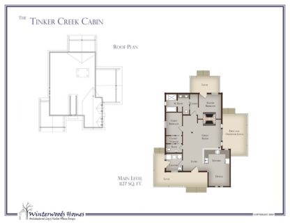 Tinker Creek cabin floorplan