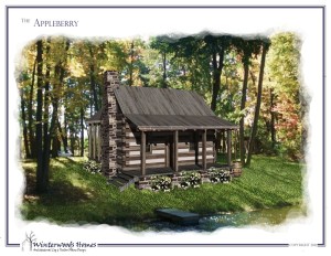 Perspective rendering of The Appleberry cottage home plan