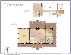 The Checkerberry log cabin floorplan