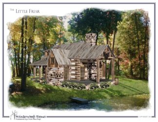 Perspective rendering of The Little Friar cottage home plan