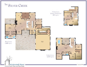 The Silver Creek log cabin floorplan