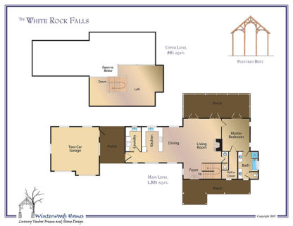 White Rock Falls cabin floorplan