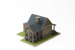 Back of 3D model of our Forest Grove cottage home plan