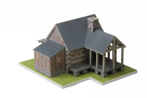 Front of 3D model of our Forest Grove cottage home plan