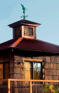 Weathervane atop one of our cabin designs