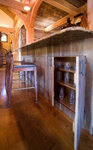 Cabinetry within one of our log cabin plans