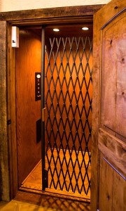 Elevator detail in one of our log cabin plans