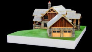 3D cabin design focus on garage